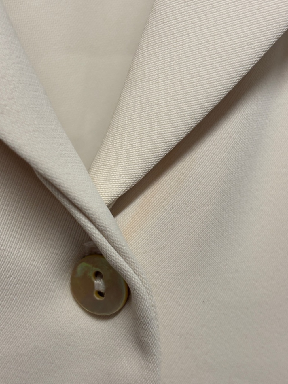 MELLODAY | Cream Button-Up Blouse | Drawstring Hem | Long Sleeve | Size L - Picture 5 of 7